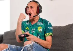 Nico Sosa celebra el gol de la victoria ante América