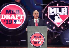 Rob Manfred, durante el Draft 2019 de la MLB