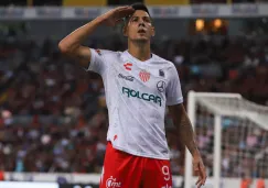 Mauro Quiroga celebra una anotación con Necaxa 