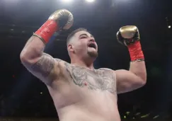 Andy Ruiz festeja un triunfo