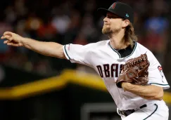 Mike Leake, en un lanzamiento