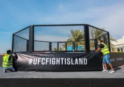 El octágono listo en Abu Dabi para el UFC 251