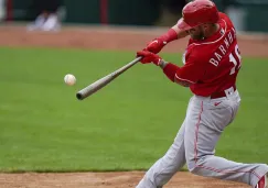 Tucker Barnhart durante un juego con los Cincinnati Reds