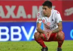 Claudio Baeza en un partido con Necaxa