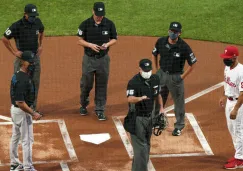 Jugadores de MLB antes de un partido