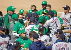 MLB: Astros y Athletics protagonizaron violento conato de bronca 