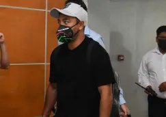 Marco Fabián en el aeropuerto de Ciudad Juárez