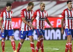 Jugadores de Atlético de San Luis en lamento