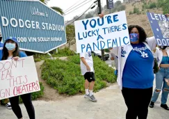 MLB: Aficionados de los Dodgers se manifestaron en contra de los Astros