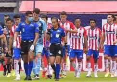 Jugadores de Atlético San Luis previo a un partido