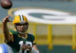  Aaron Rodgers en acción con Green Bay