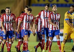 Jugadores de San Luis en el partido vs Tigres