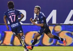 Barrera celebra gol del triunfo ante Querétaro