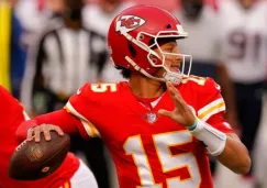 Patrick Mahomes durante un partido con Kansas City