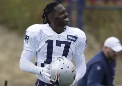 Antonio Brown en un entrenamiento con Pats