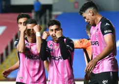 Necaxa en celebración de gol