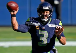 Russell Wilson durante un partido con Seahawks