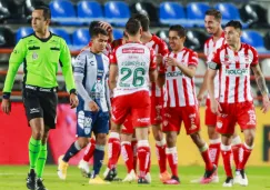 Los Rayos celebran anotación frente a los Tuzos