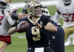 Drew Brees en acción ante San Francisco