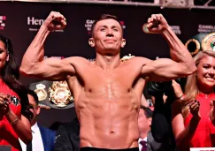 Gennady Golovkin durante un pesaje previo a una pelea