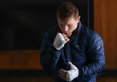 Canelo Álvarez en presentación 