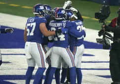 Giants en festejo de TD