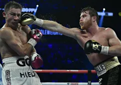 Canelo Álvarez en acción ante Golovkin