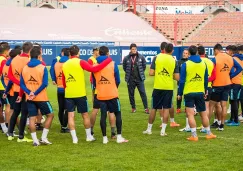 Leonel Rocco en charla previa a la práctica de San Luis