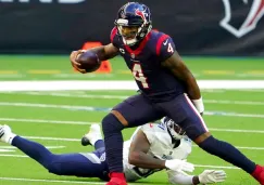 Deshaun Watson durante un partido con Texans