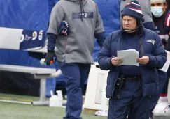 Bill Belichick durante un partido de Patriotas