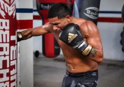 Alacrán Berchelt durante un entrenamiento