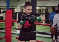 Yamileth Mercado durante un entrenamiento