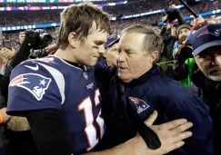 Tom Brady junto a Bill Belichick