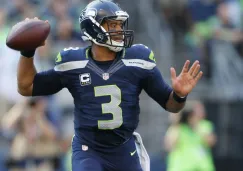 Russell Wilson durante un partido con Seahawks