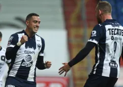 Rogelio Funes Mori en festejo con Rayados