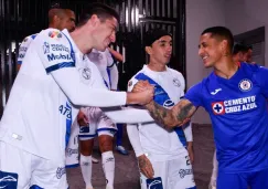 Yotún y Ormeño previo a un partido entre Puebla y Cruz Azul