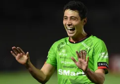 Francisco Contreras celebrando un gol con Juárez