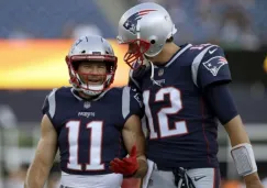 Tom Brady y Julian Edelman juntos en un partido de los Patriots