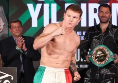 Canelo Álvarez en el pesaje previo a la pelea contra Yildirim