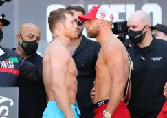 Canelo Álvarez y Billy Saunders en pesaje