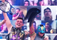 Dominik y Rey Mysterio, en festejo