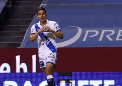 Salvador Reyes durante un partido con Puebla