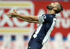 Nicolás Sánchez durante un partido con Rayados