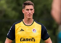 Andrés Vombergar en un entrenamiento con el Atlético de San Luis