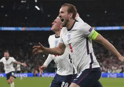  Harry Kane festeja un gol con Inglaterra en la Euro