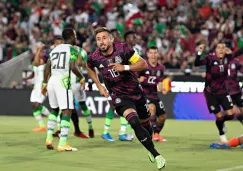 Héctor Herrera durante un partido con el Tri