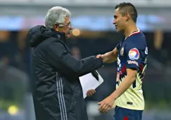 Paul Aguilar y Ferretti previo a un partido entre Tigres y América