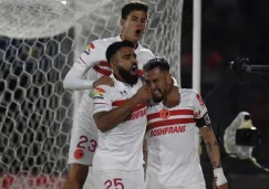 Jugadores de Toluca en festejo 