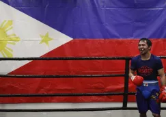 Manny Pacquiao en un entrenamiento