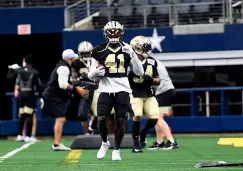 La práctica de los Saints en el estadio de Cowboys